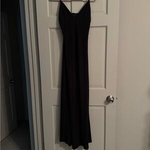 Lulu's Black Spaghetti Strap Cocktail Gown